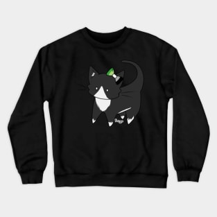 Aro Pride Tuxedo Kitty Ear Bow Crewneck Sweatshirt